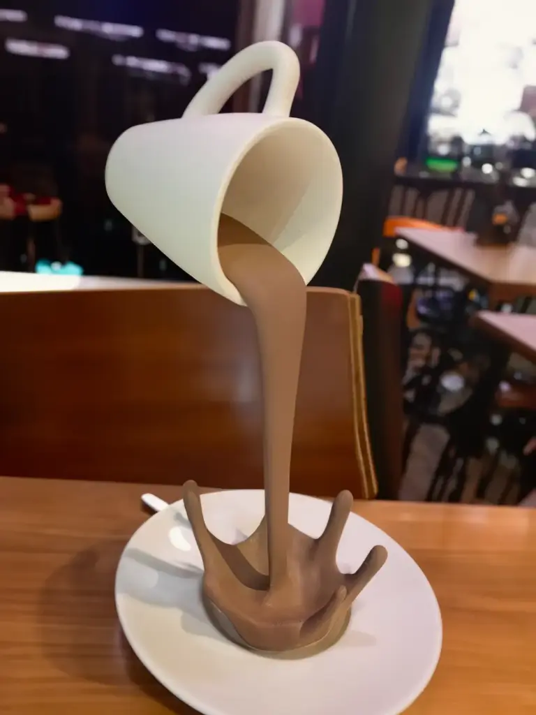 spilled coffee